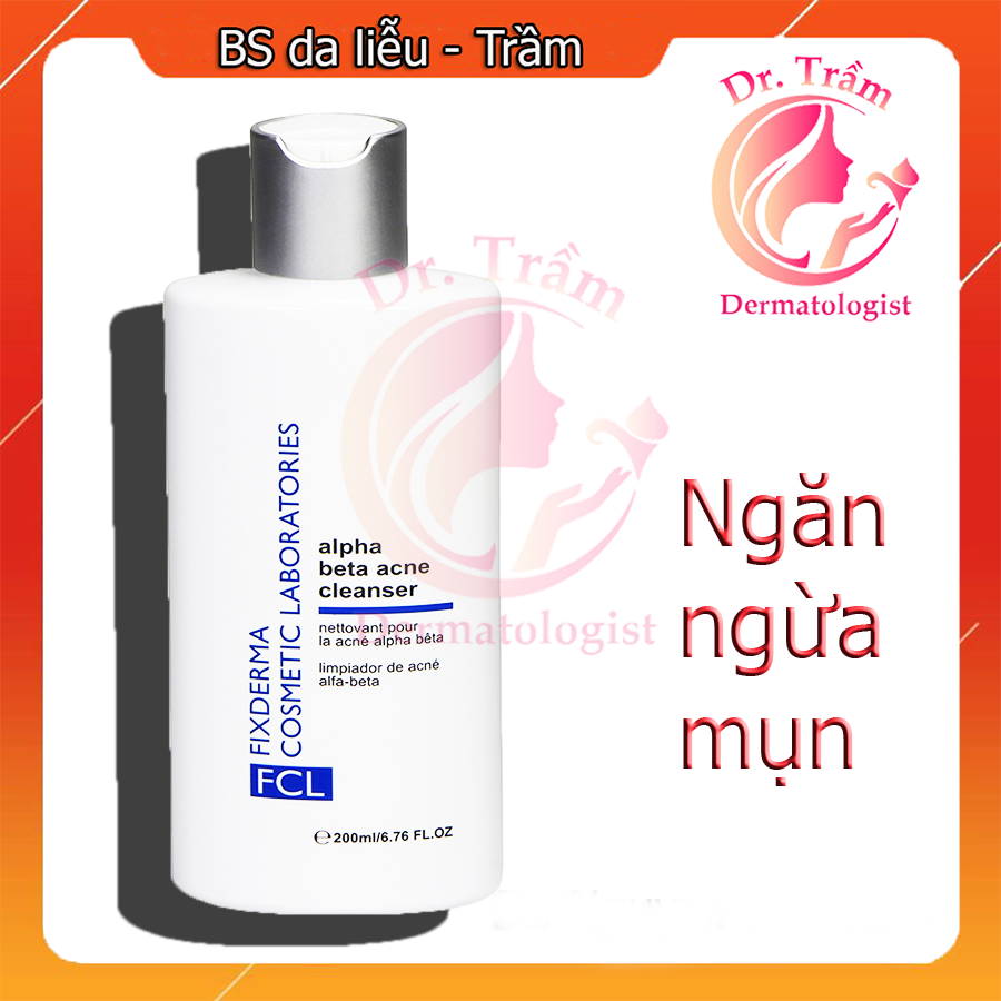 Sữa rửa mặt Fixderma FCL Alpha-Beta Acne Cleanser 200ml - Ngăn ngừa và giảm mụn