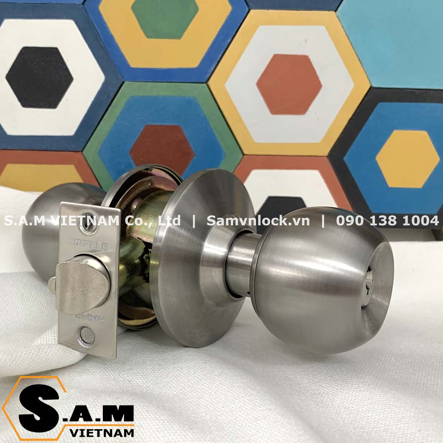 Khoá nắm tròn cửa gỗ hafele 489.93.130 inox 304 mờ