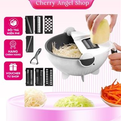 Bộ rổ nạo rau củ quả nhà bếp 7 chi tiết đa năng - dụng cụ bào gọt thái sợi nạo rau củ quả kèm rổ/ có sỉ