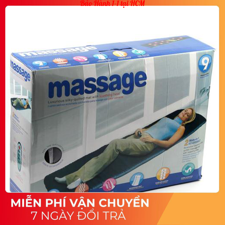 [HCM]Nệm massage toàn thân Lazybag LZ-332 9 điểm rung massage có bảo hành