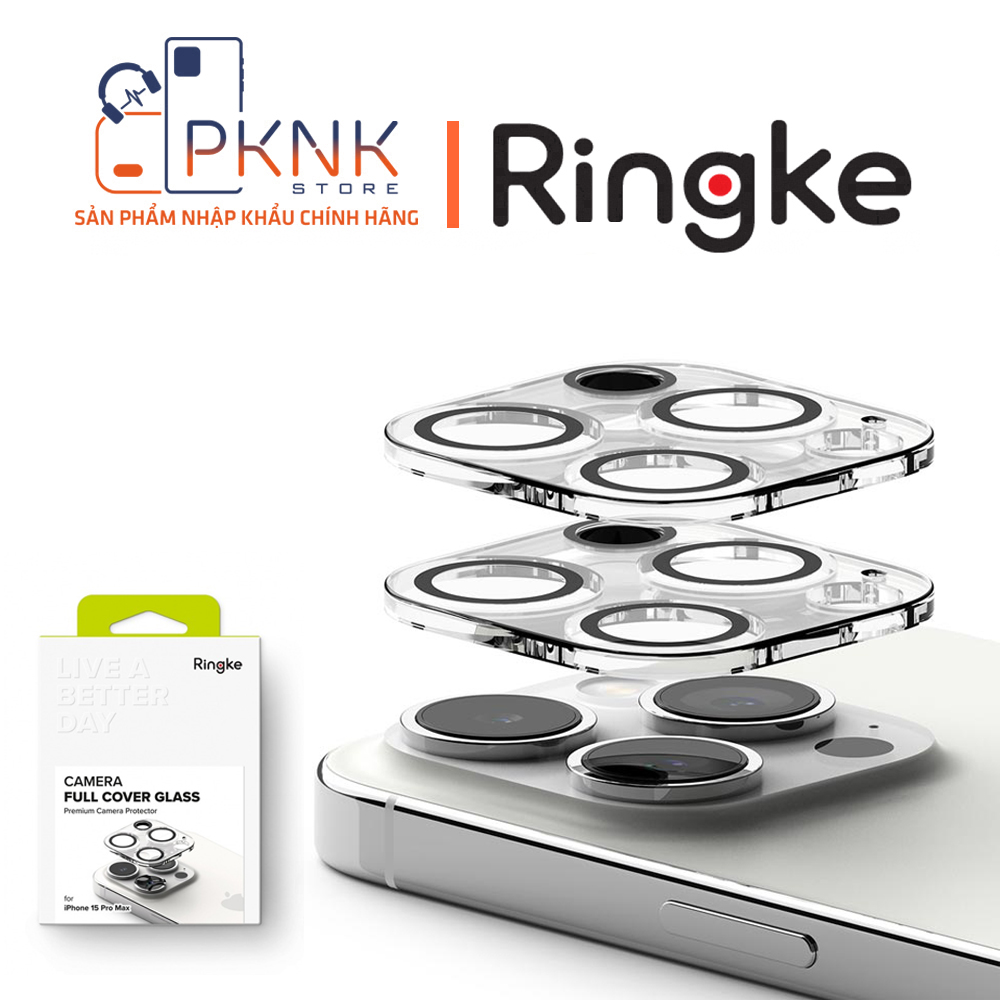 Bộ 2 kính bảo vệ camera ringke full cover glass iphone 15 pro 15 promax