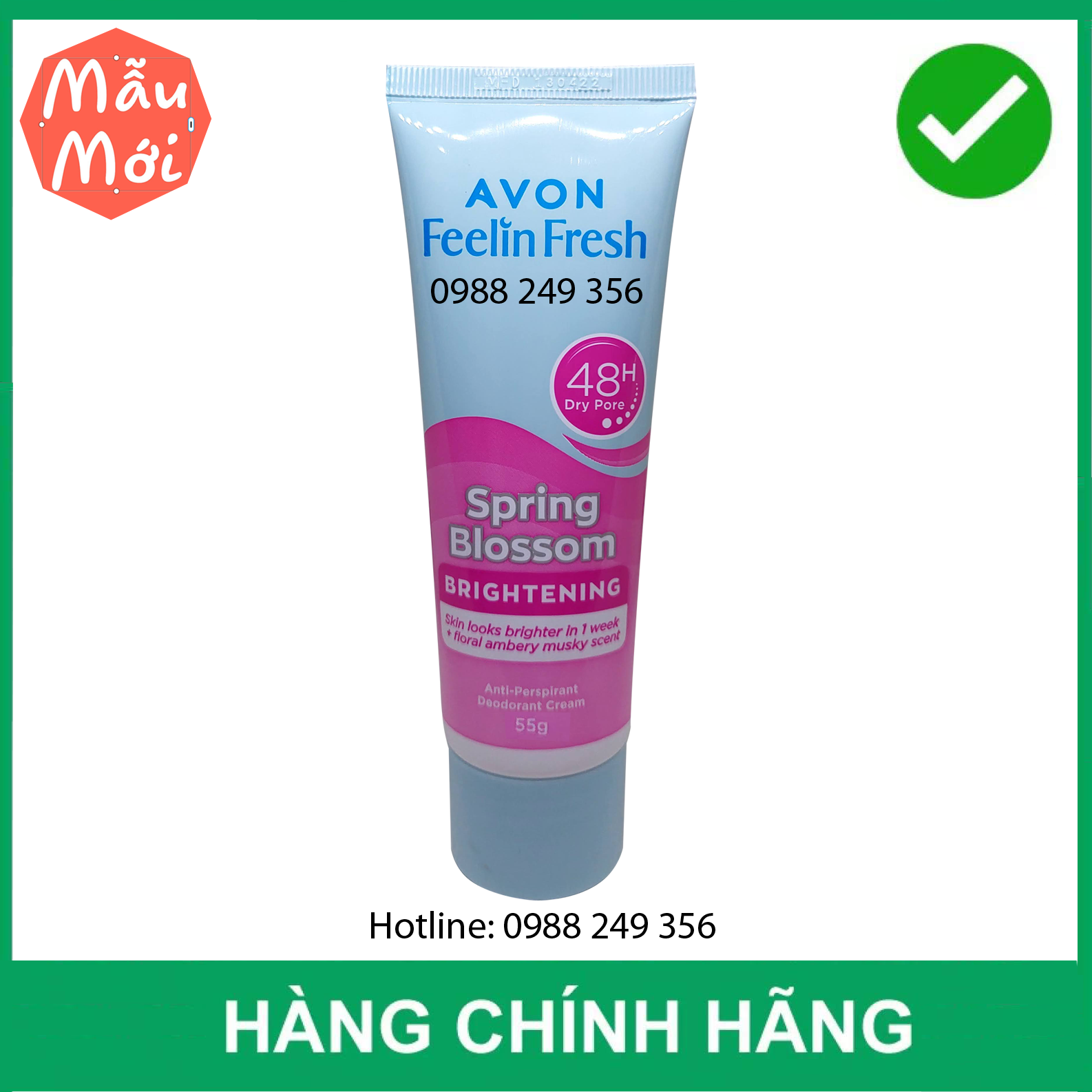 Kem làm trắng nách, khử mùi 4 tác dụng feelin fresh avon 55g