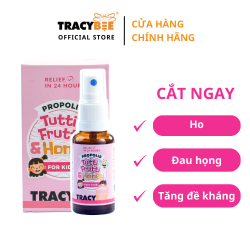 XỊT HỌNG KEO ONG XANH TRACYBEE DẠNG XỊT - VỊ TRÁI CÂY DÀNH CHO BÉ TỪ 1 TUỔI