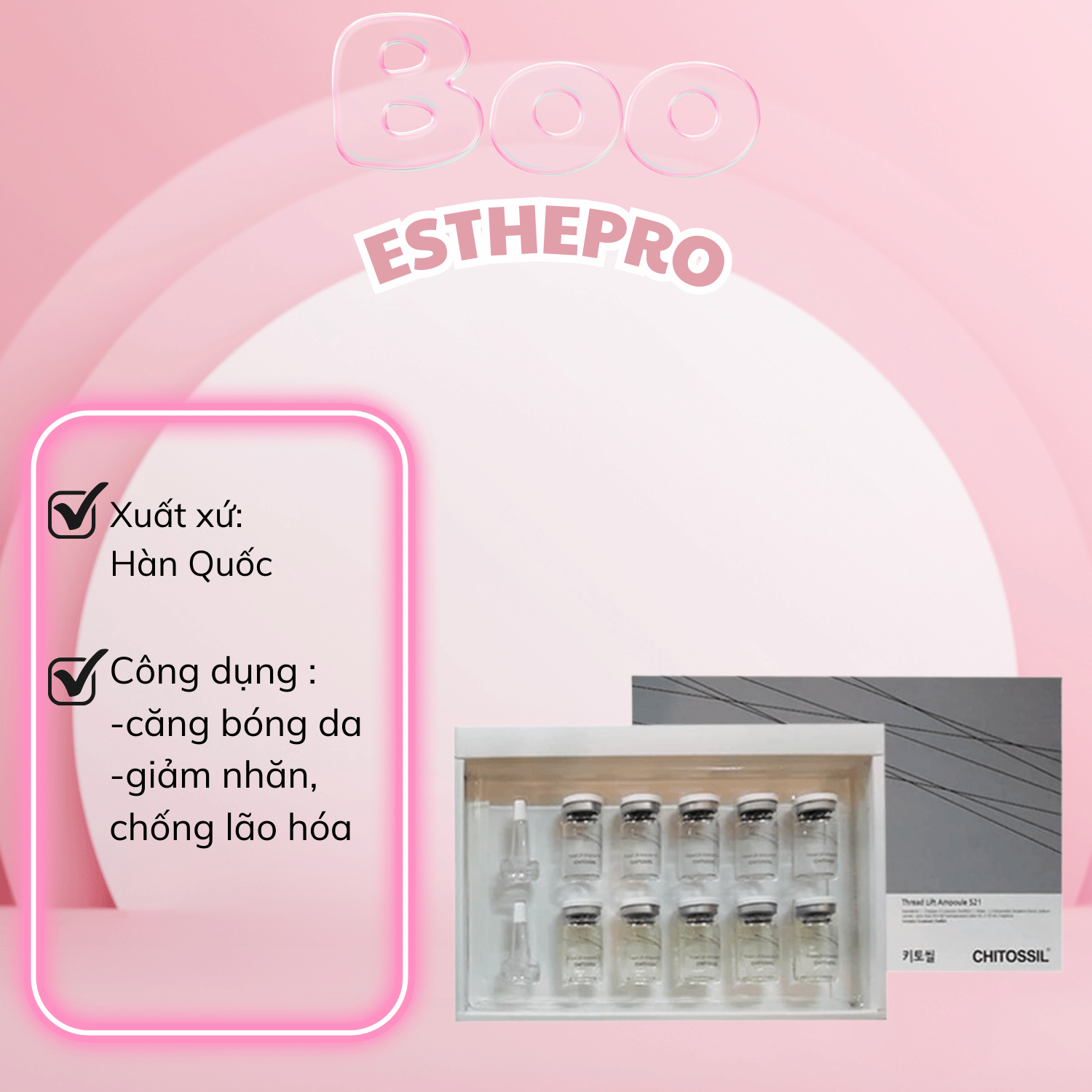 Set cấy chỉ tơ tằm chitossil - full hộp