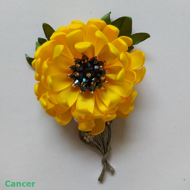 [HCM]Hoa cài áo Canto hoa cúc cài áo màu vàng