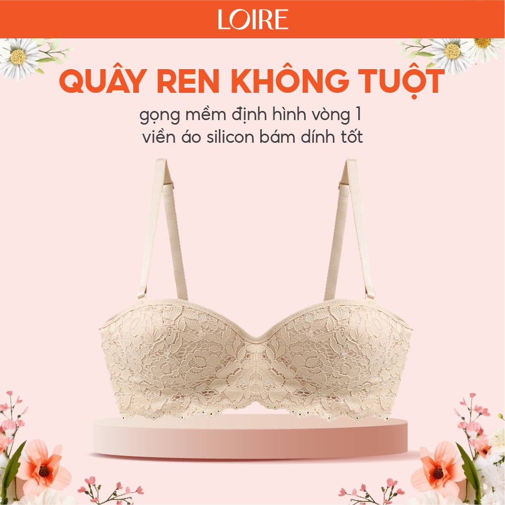 Áo Lót Có Gọng Cúp Ngang Ren Mềm LOIRECHIC BRQ07