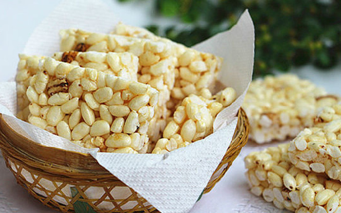 Bánh bỏng phên gạo bánh cốm mật mía món quà tuổi thơ gói 100gr