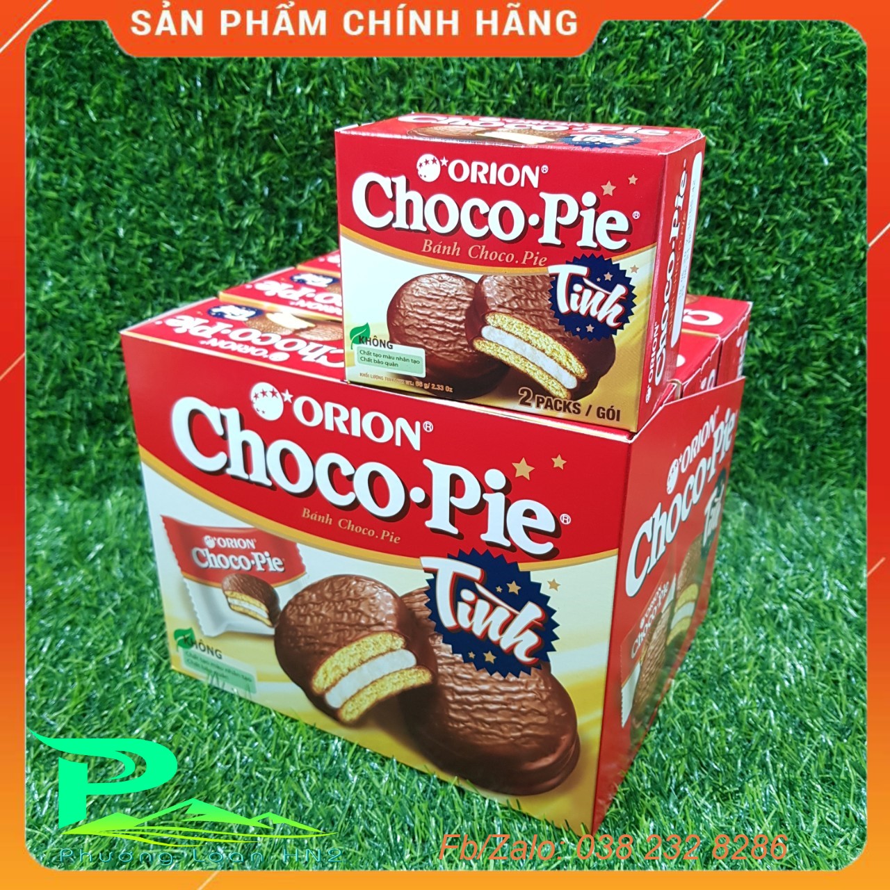 Combo 12 hộp Bánh Chocopie Orion Tình hộp 2 cái, Sản phẩm Chocopie lễ xếp mâm - khay sang trọng, đẹp mắt thích hợp cho tiệc cưới, lễ Tết - Shop Phương Loan HN2.