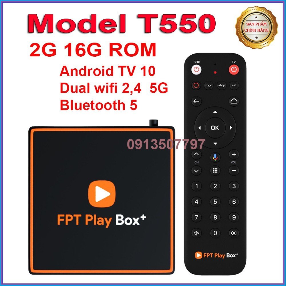 FPT Play box  T550 fpt phiên bản mua đứt ram 2g rom 16g  fptT550 – Smart TV Box tiếng Việt