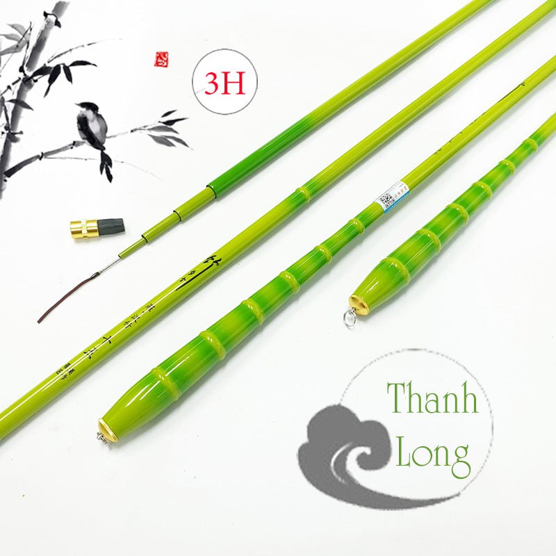 Cần câu tay câu đơn trúc xanh thanh long cần câu đài 3h