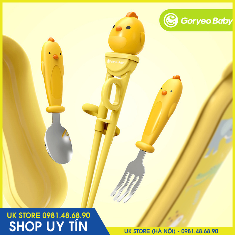 (CHỌN MẪU) Bộ Đũa Thìa Dĩa Ăn Dặm Cho Bé Goryeo Baby Hàn Quốc HSA1125