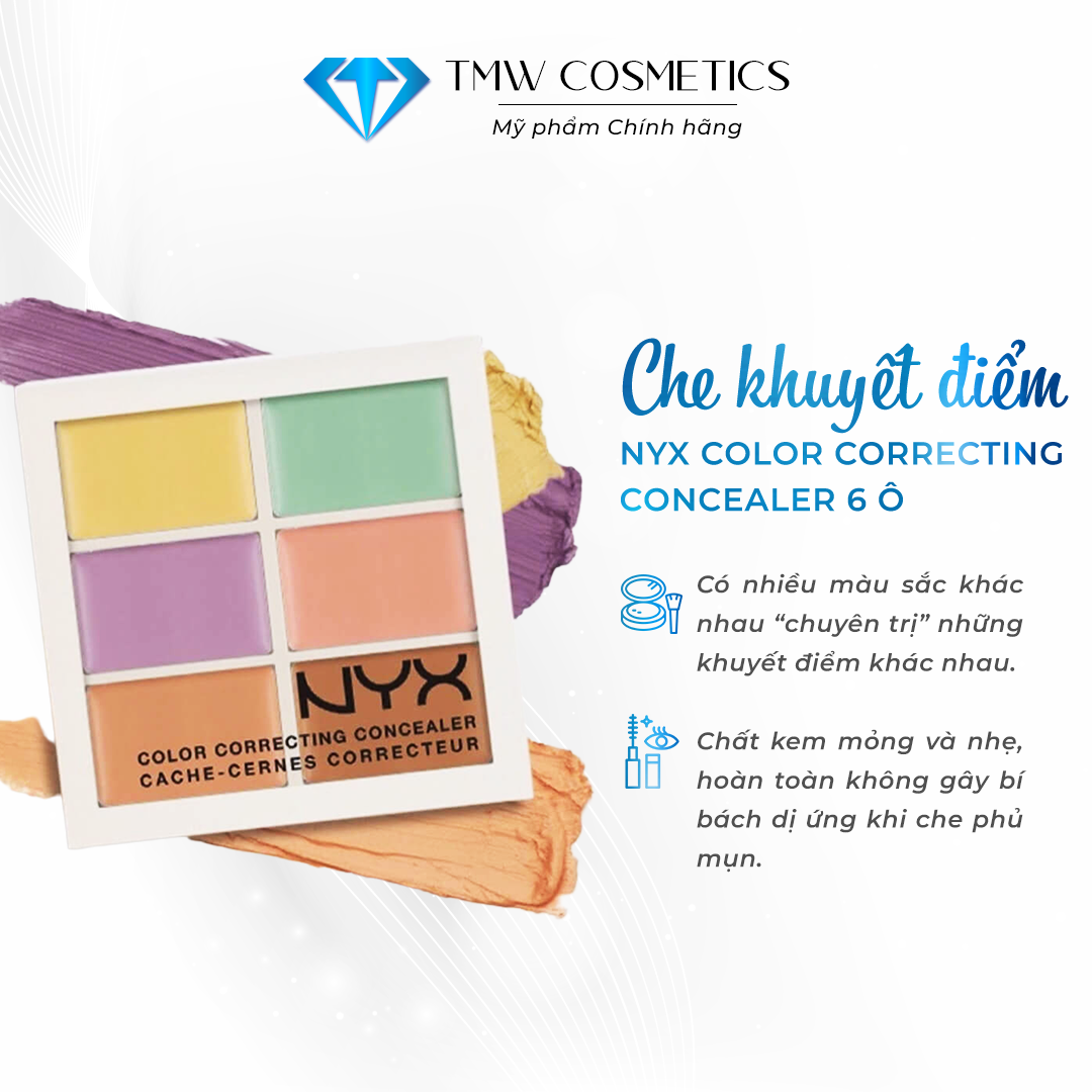 Kem che khuyết điểm Hoa Kỳ làm sáng da NYX – Color Correcting Concealer
