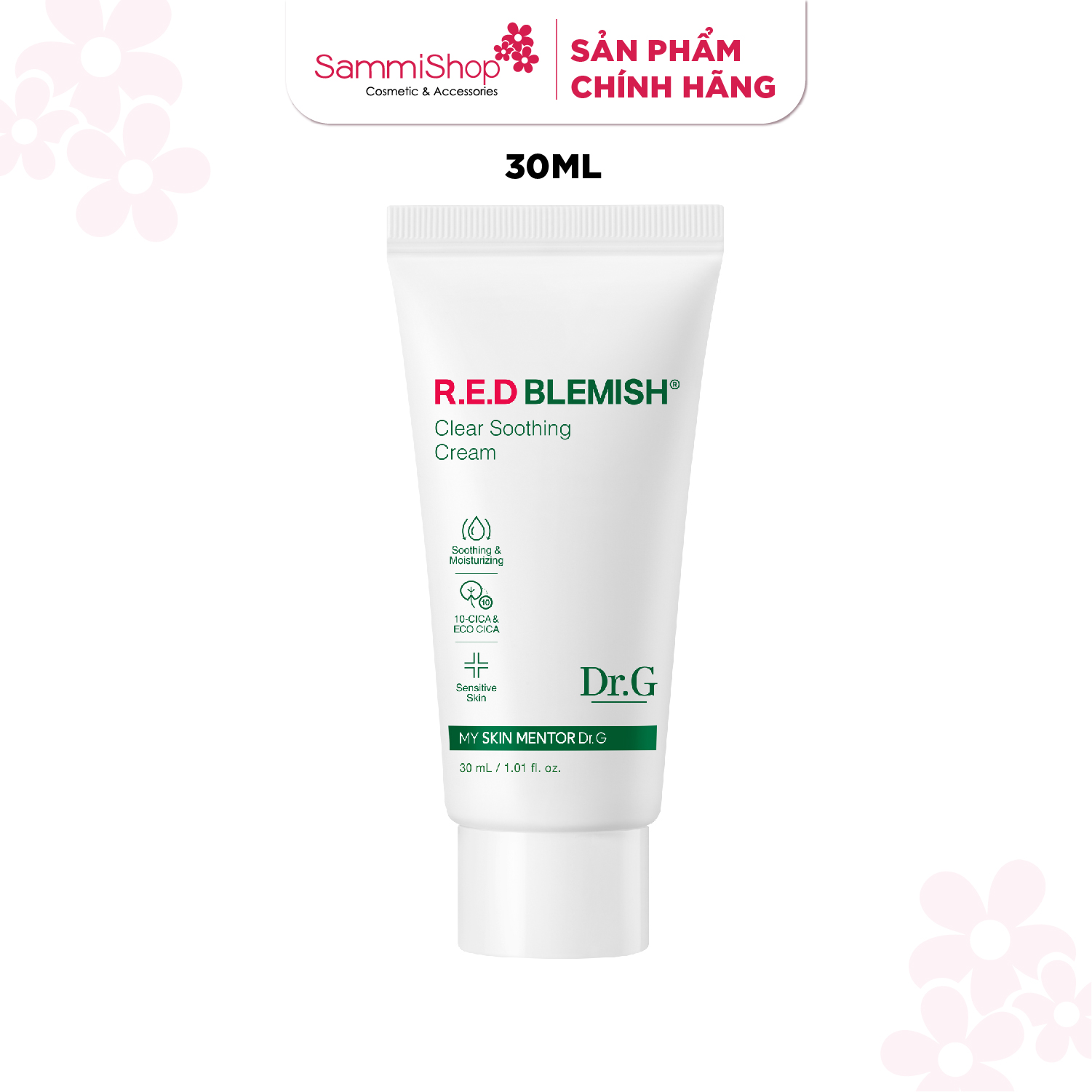 Qt dr.g kem dưỡng r.e.d blemish clear soothing cream 30ml