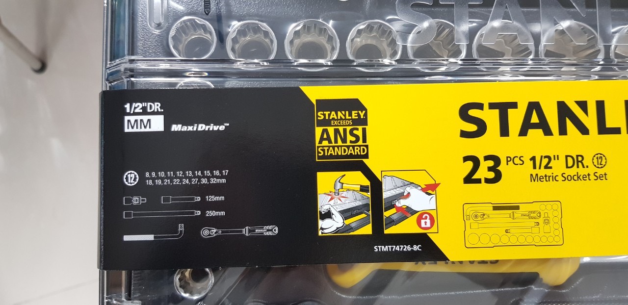 Bộ tuýp stanley 23 chi tiết stmt74726-8c