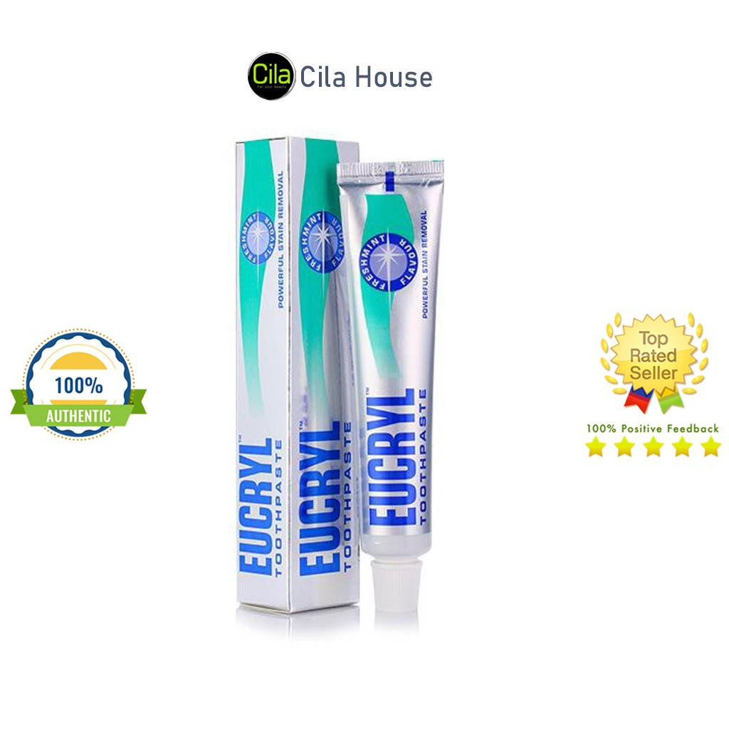 Kem Đánh Răng Eucryl Toothpaste 50ml Hương Bạc Hà Làm Trắng Răng - Cila House
