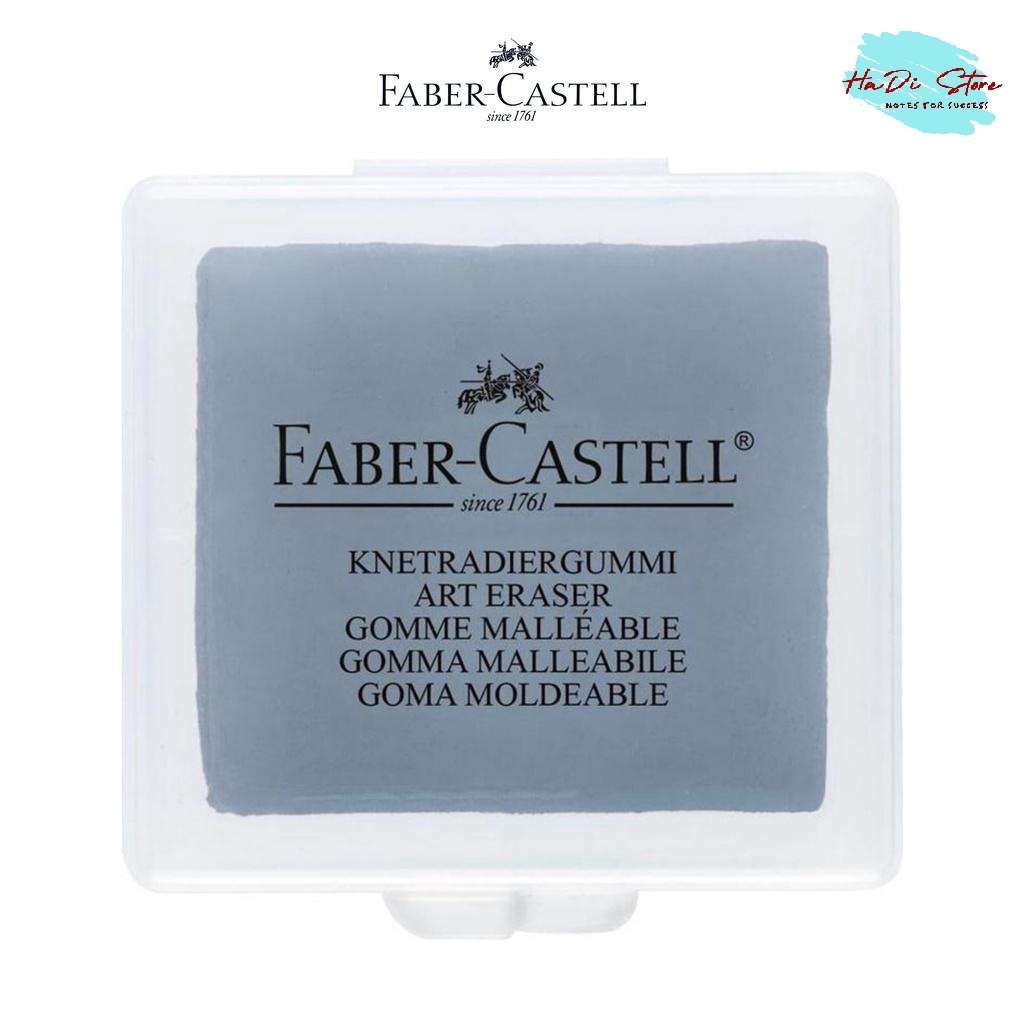 Gôm tẩy đất sét faber castell có hộp nhựa / gôm tẩy faber dust free đen - trắng
