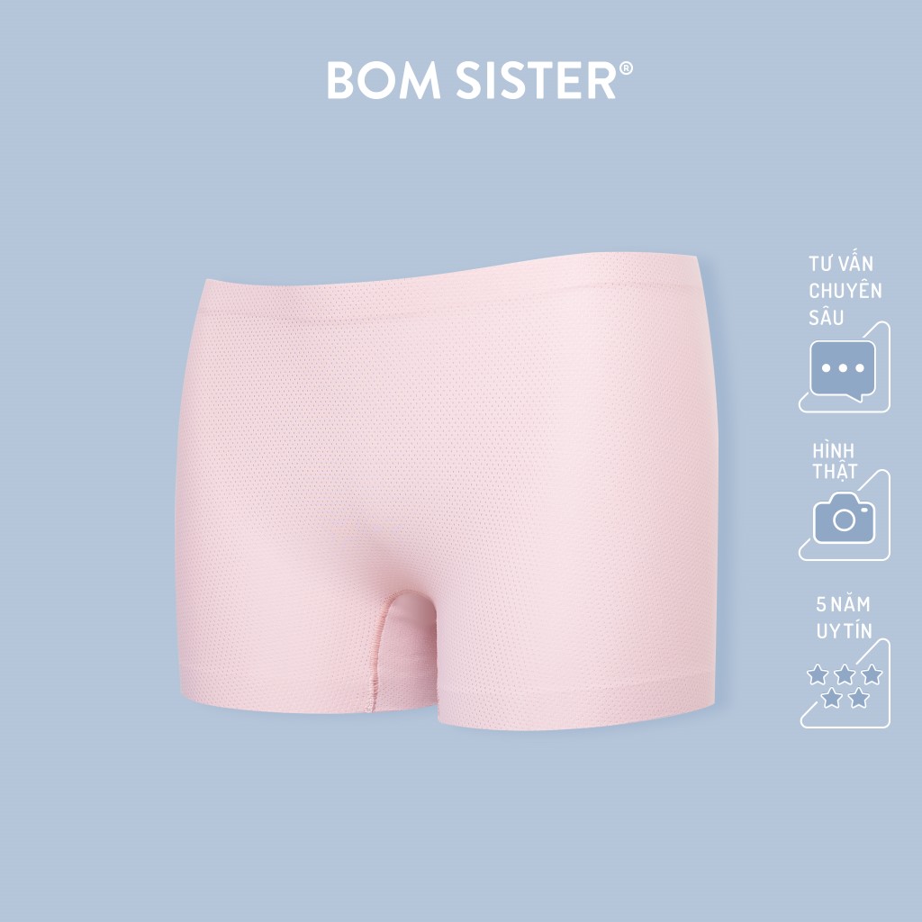 Quần đùi chống lộ chất su thông hơi ép viền màu trơn bom sister qd412