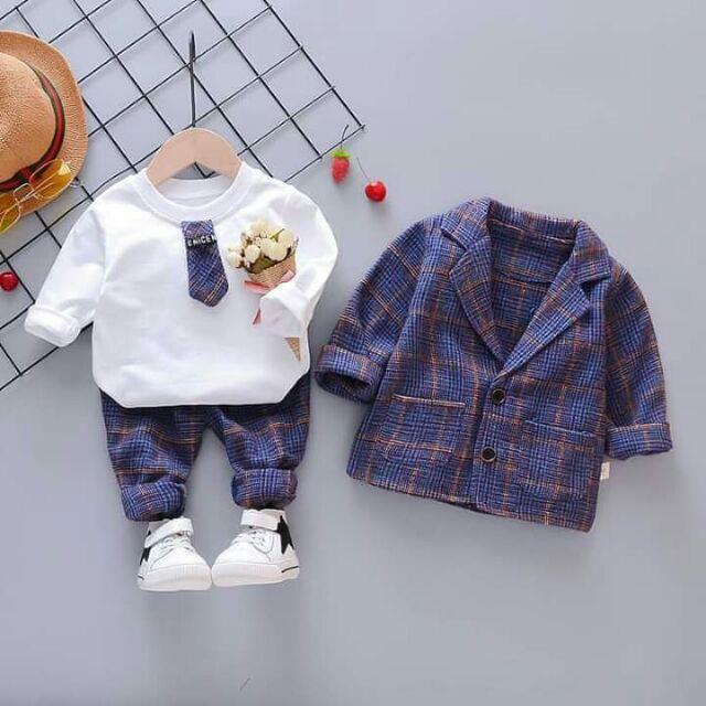 [NHẬP KIDTET hoàn 15  xu đơn 150k] Set vest 3 chi tiết cho bé (hàng Quảng Châu) HOT SALE