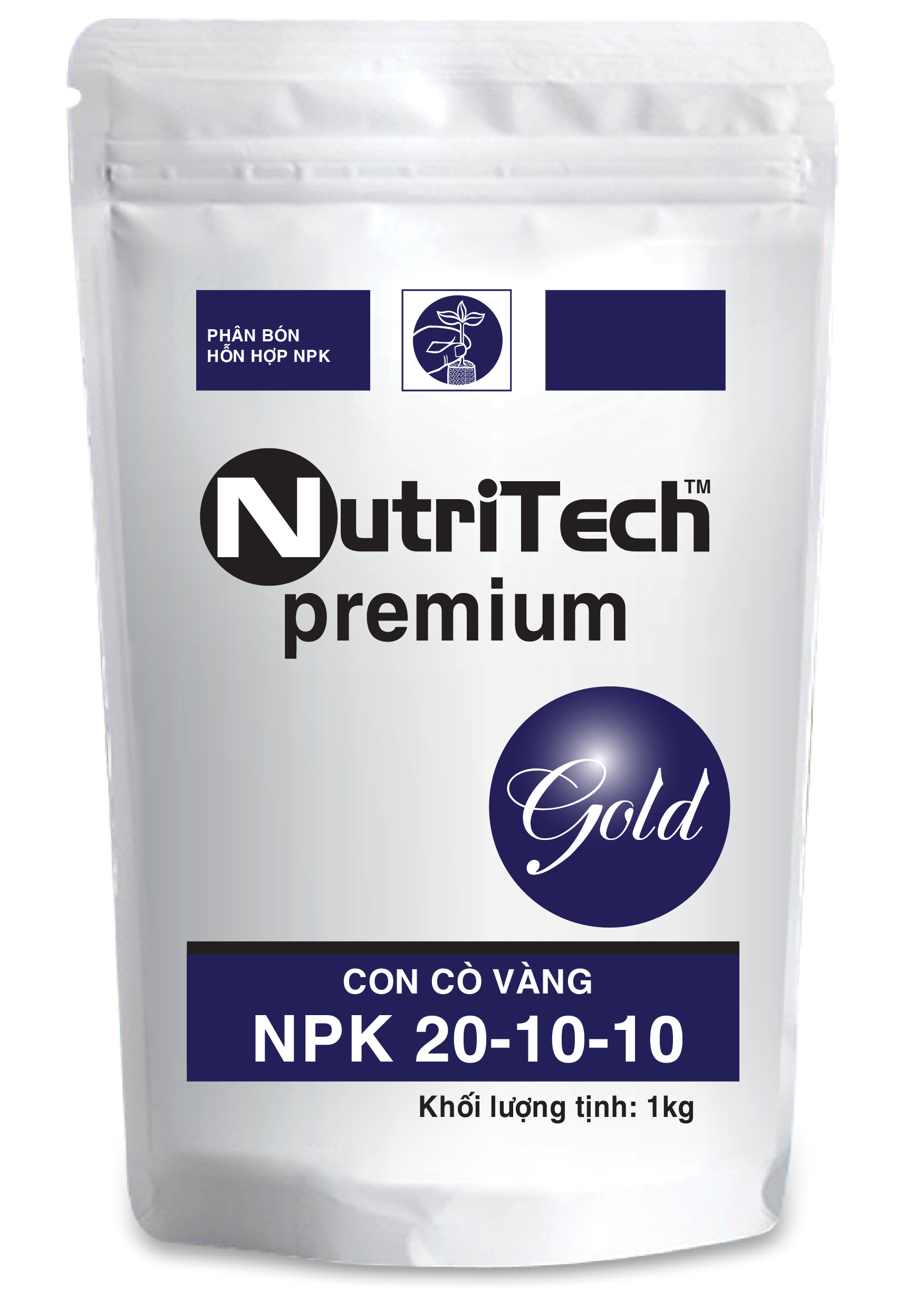 Phân Bón dùng cho rau ăn lá - Sử dụng cho giai đoạn cây con - NPK Nutritech 20-10-10 CCV