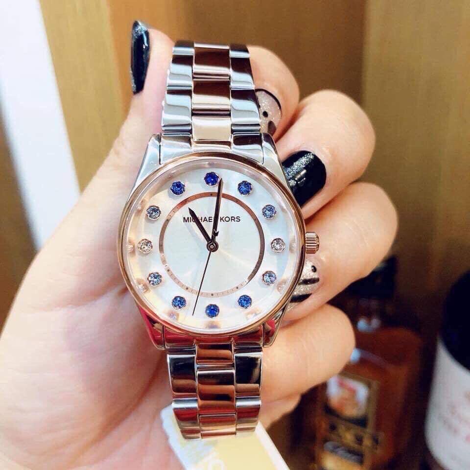 Đồng hồ nữ dây kim loại Michael Kors MK6605 Đồng hồ nữ mặt tròn chống nước Đồng hồ nữ cao cấp