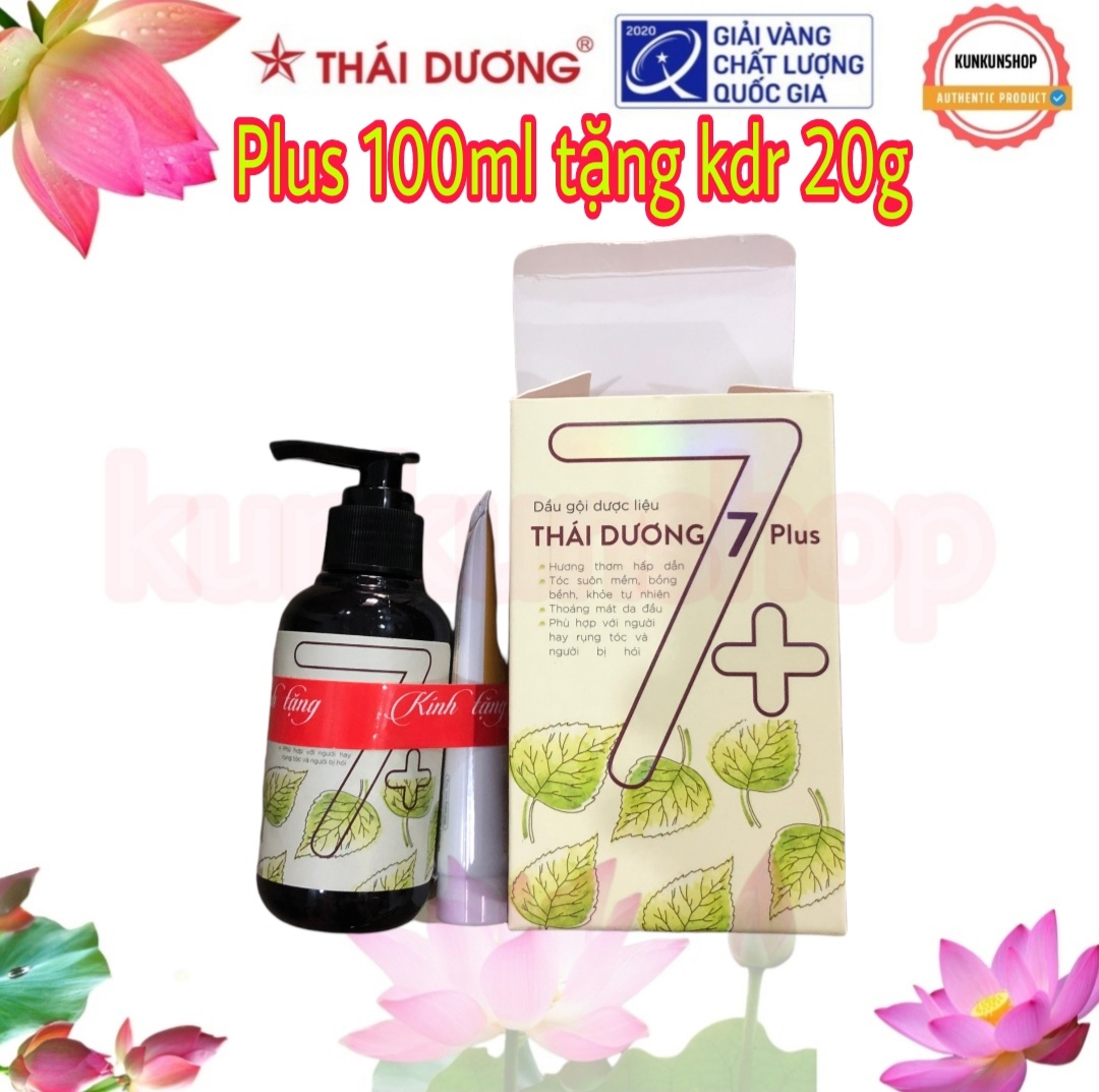 ✔️Chính Hãng✔️ Dầu gội dược liệu cải tiến giảm gàu Thái Dương 7 Plus 100ml