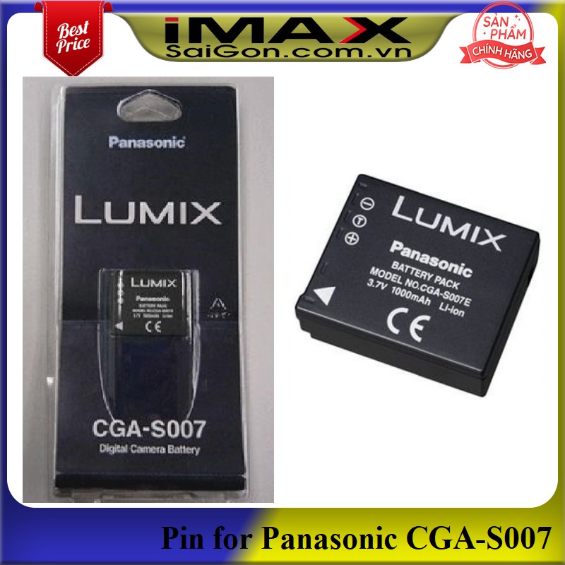 Pin thay thế pin máy ảnh cho pin cga-s007/ dmw-bc10