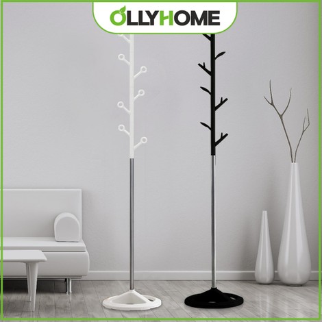 Cây treo quần áo đứng Ollyhome chất nhựa ABS bền chắc đế thăng bằng tốt không bị ngã STG - Móc treo quần áo Cây treo đồ Hanger stand