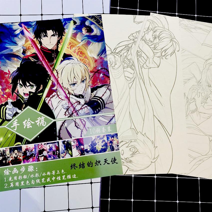 Tranh tô màu Naruto Sasuke tập bản thảo phác họa in hình anime manga |  Lazada.vn