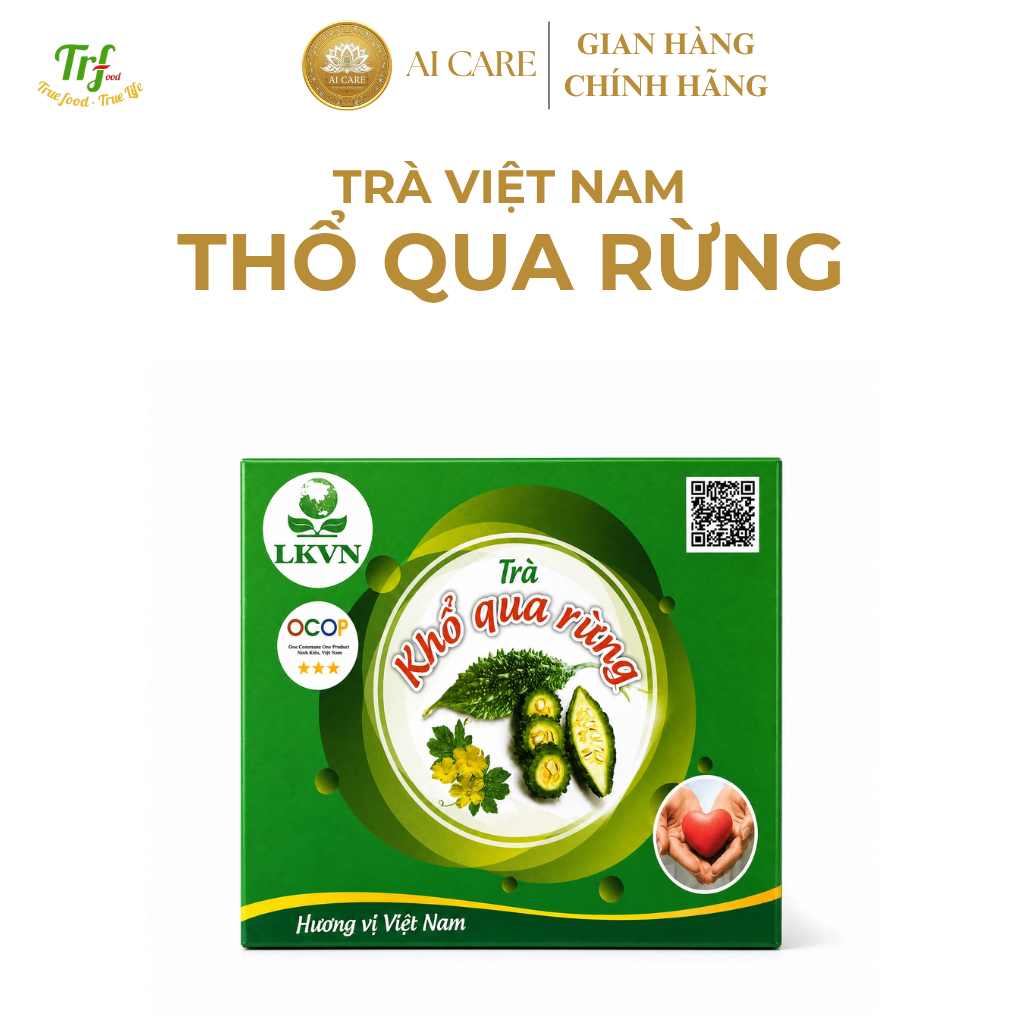 Trà khổ qua rừng LKVN - Ổn định đường huyết & Thanh nhiệt - Hộp 20 gói