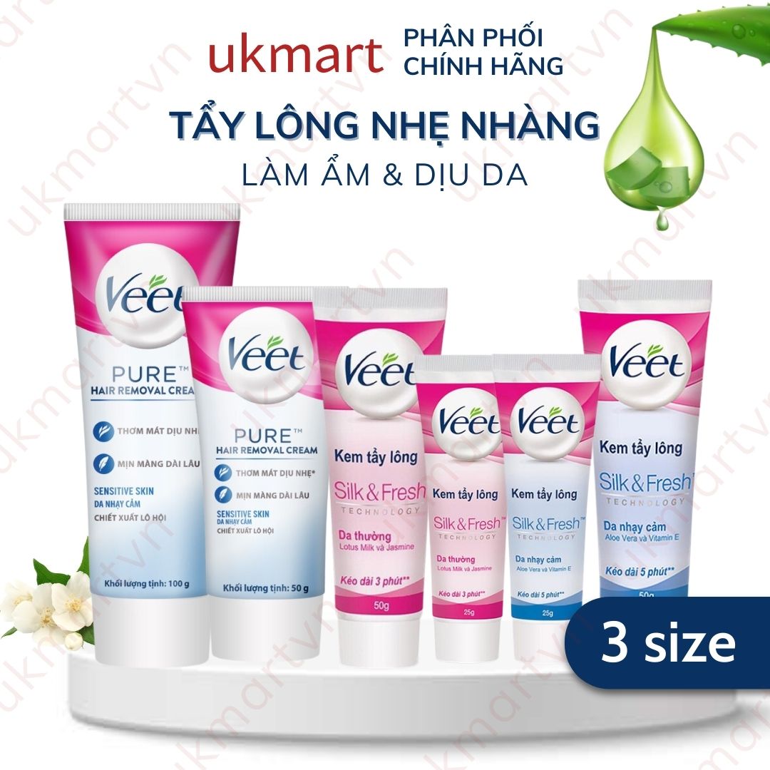 Kem Tẩy Lông Veet Hair Removal Cream Cho Da Thường Da Nhạy Cảm