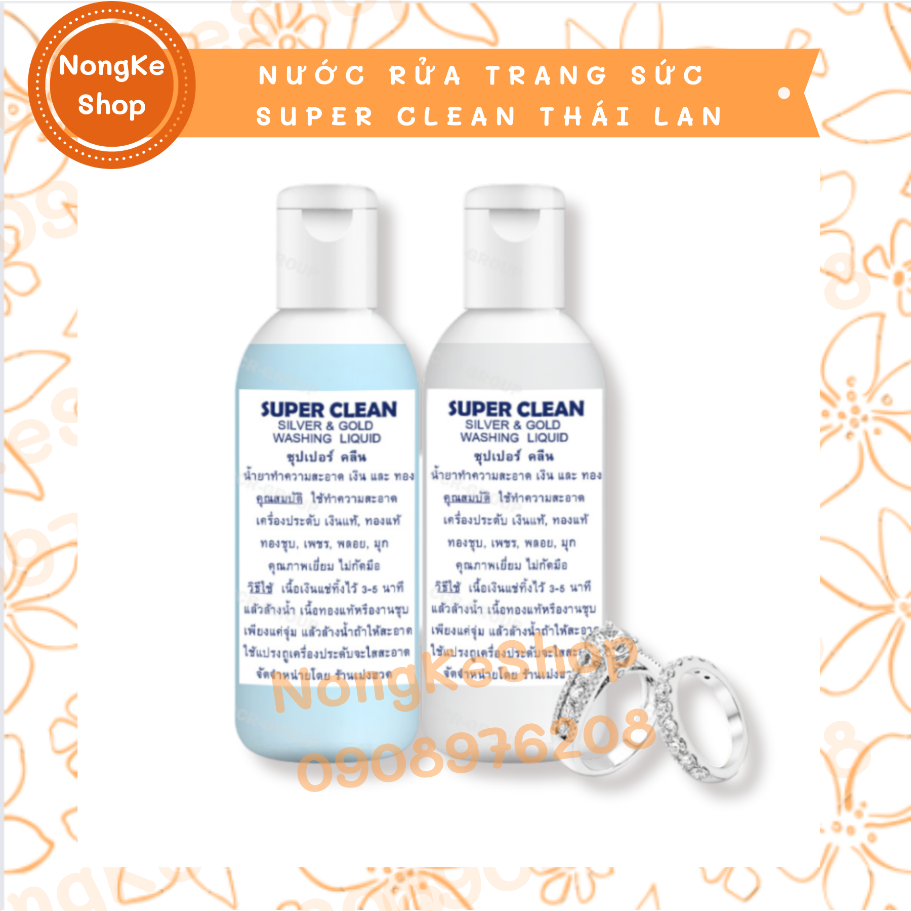 Nước rửa trang sức super clean sliver & gold thái lan