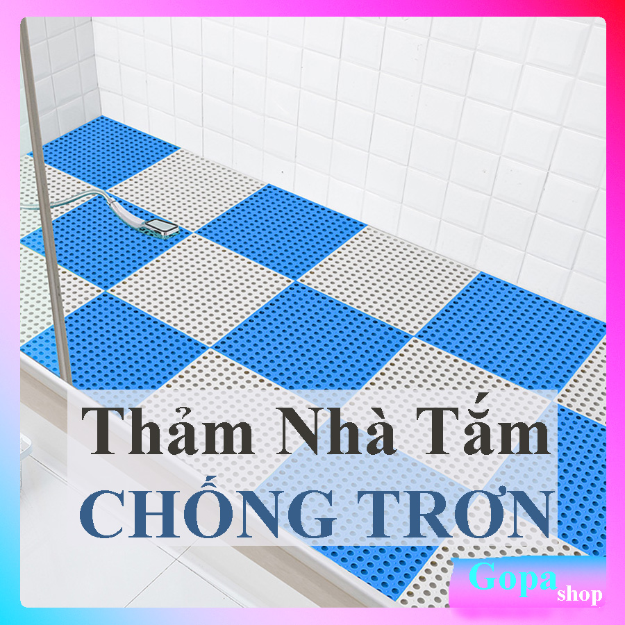Thảm Lót Sàn Nhà Tắm Chống Trơn Trượt ⚡FREESHIP⚡ Thảm Nhựa Ghép Chống Trơn Trượt Nhà Vệ Sinh