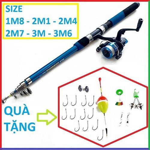 Bộ cần câu máy rút shimano dài 1m8 2m1 2m4 2m7 3m 3m6