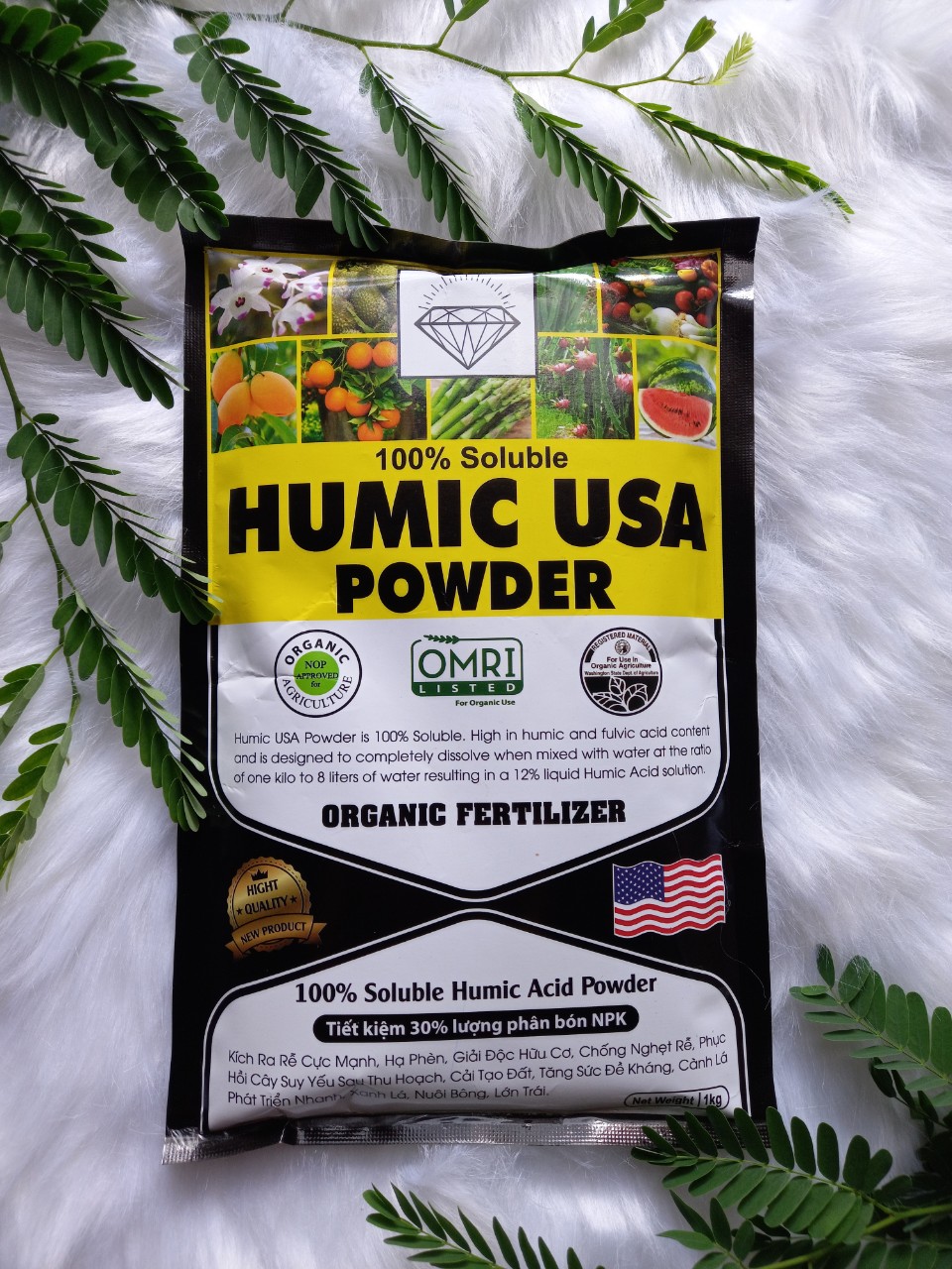 Humic USA dạng bột mịn tan hoàn toàn