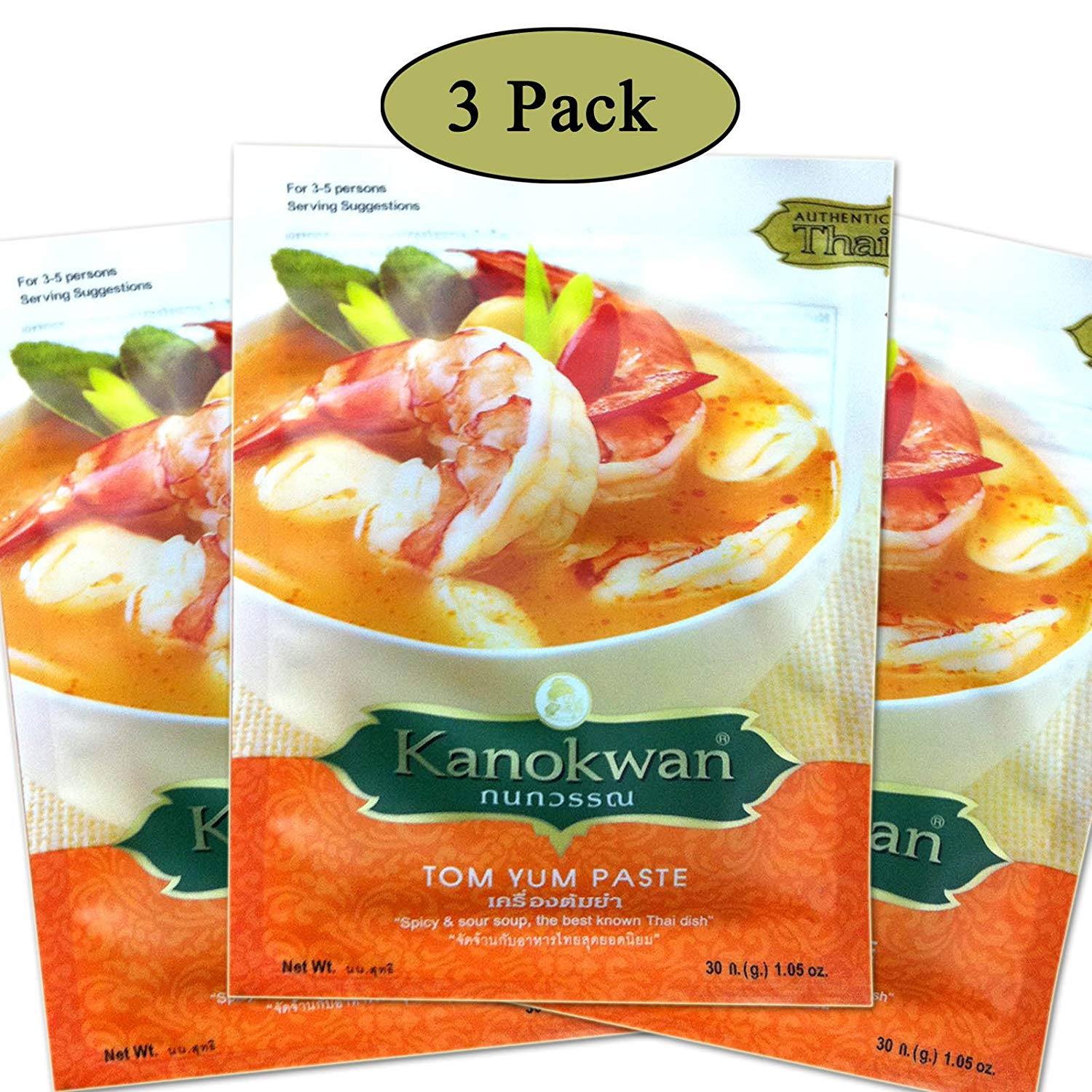 [Date T6/2026] Combo 3 gói lẩu thái ( Tom Yum Paste) 30g Kanokwan