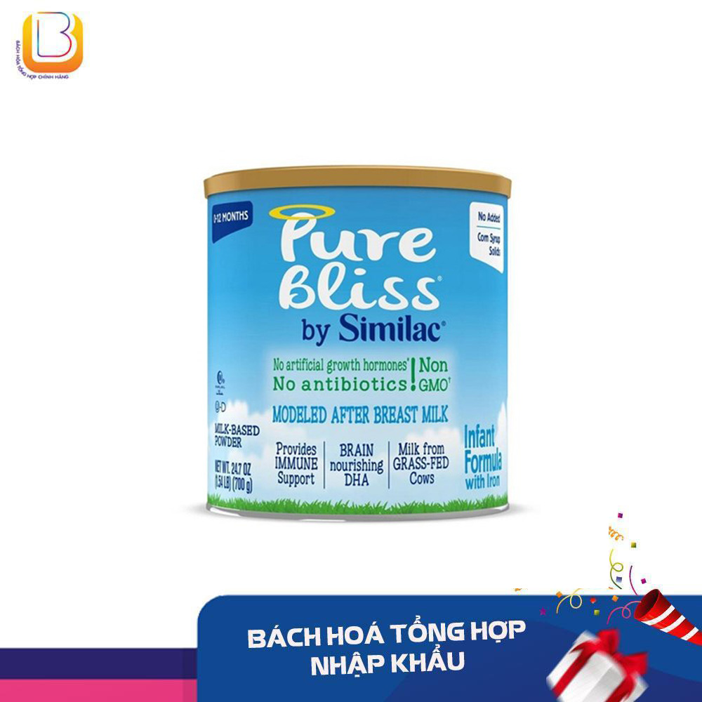 Sữa bột pure bliss by similac non-gmo infant formula 0-12 tháng 700g mỹ