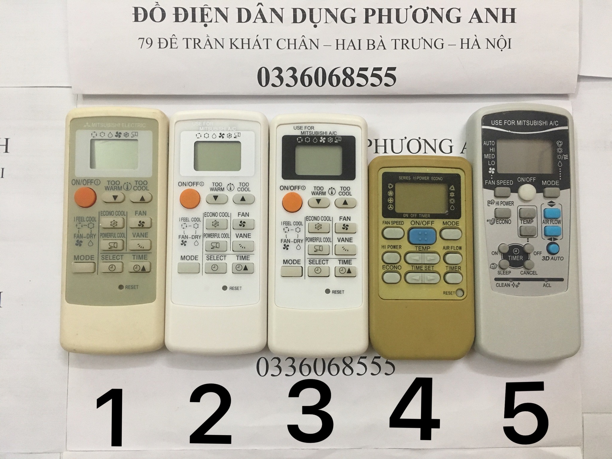 ĐIỀU KHIỂN ĐIỀU HÒA MITSUBISHI CÁC ĐỜI