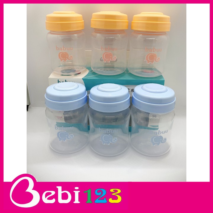  Bộ 3 bình đựng trữ sữa Baby Babuu Nhật Bản 120ml cho mẹ và bé 