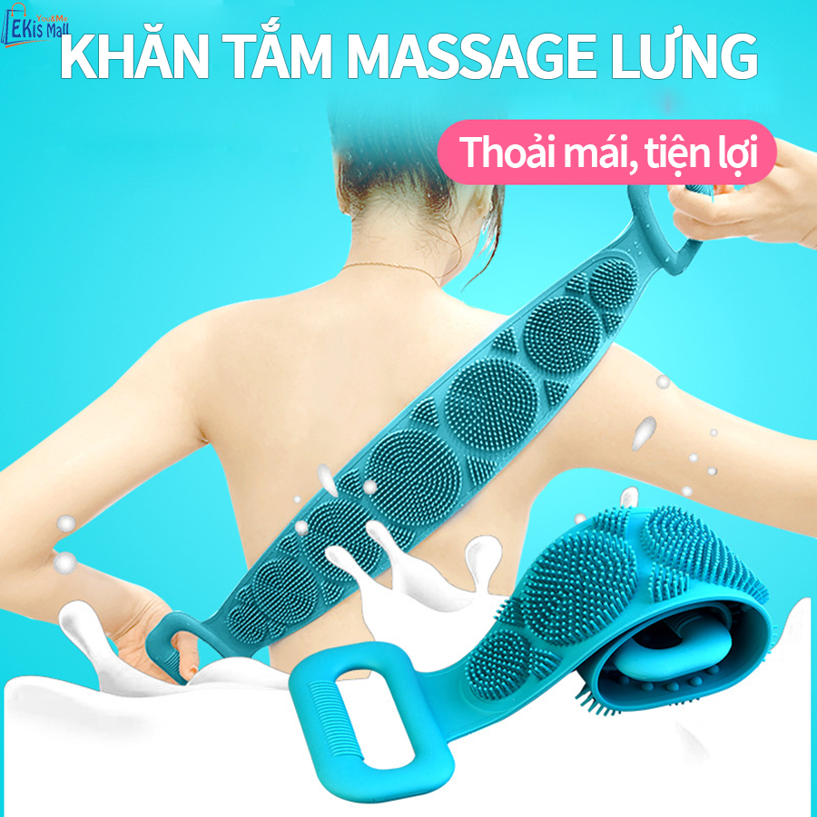 Dây chải tắm Dây cọ chà lưng massage lưng bằng Silicon Khăn tắm vệ sinh chà lưng Bàn chải tắm Cây cọ lưng tấm chà lưng bông tắm kì ghét kỳ lưng chải tắm massage cho người lớn và trẻ em Khăn tắm vệ sinh cao cấp