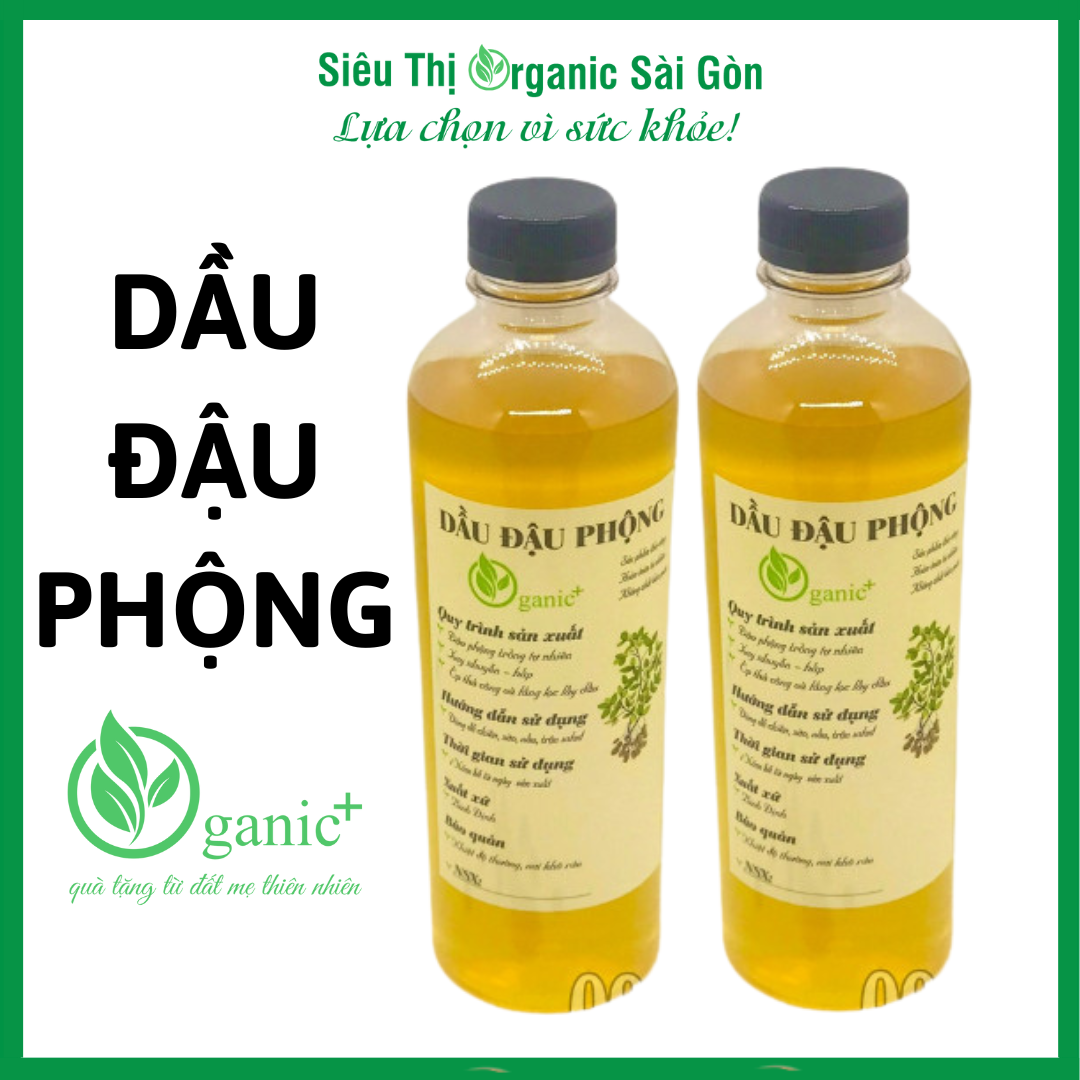 Dầu lạc, dầu đậu phộng hữu cơ, ép thủ công nguyên chất chai 1 lít