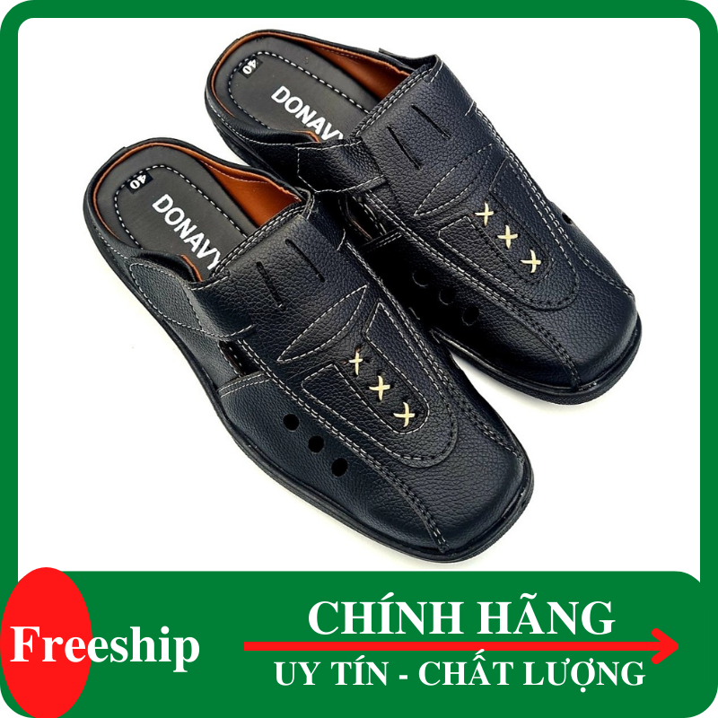 Giày lười nam da PU kiểu quai 3x, NDK may đế chắc chắn đi rất êm chân d.glkc