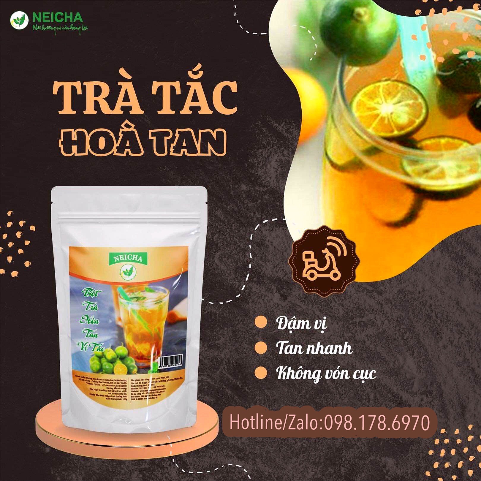 Trà tắc hòa tan. pha sẵn siêu nhanh, thơm ngon đúng vị.