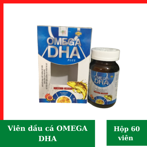 Omega DHA Nhập Khẩu Đan Mạch- Chứa omega3 450mg, Dha 180mg, Giúp bổ não, sáng mắt, khỏe tim mạch - Hộp 60 viên