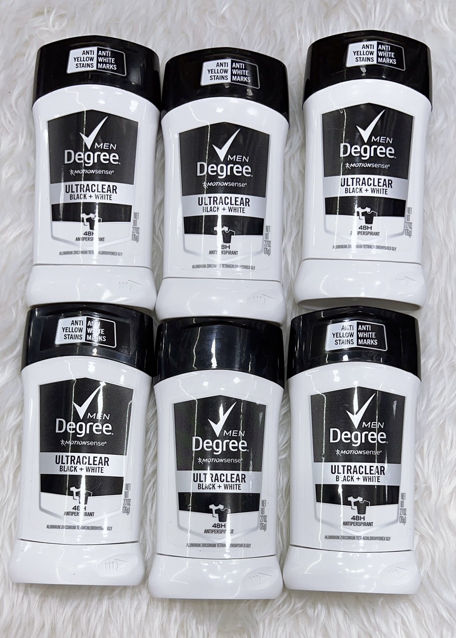 Lăn khử mùi dạng sáp nam Degree Men MotionSense UltraClear Black+White Antiperspirant Deodorant Stick 76g
