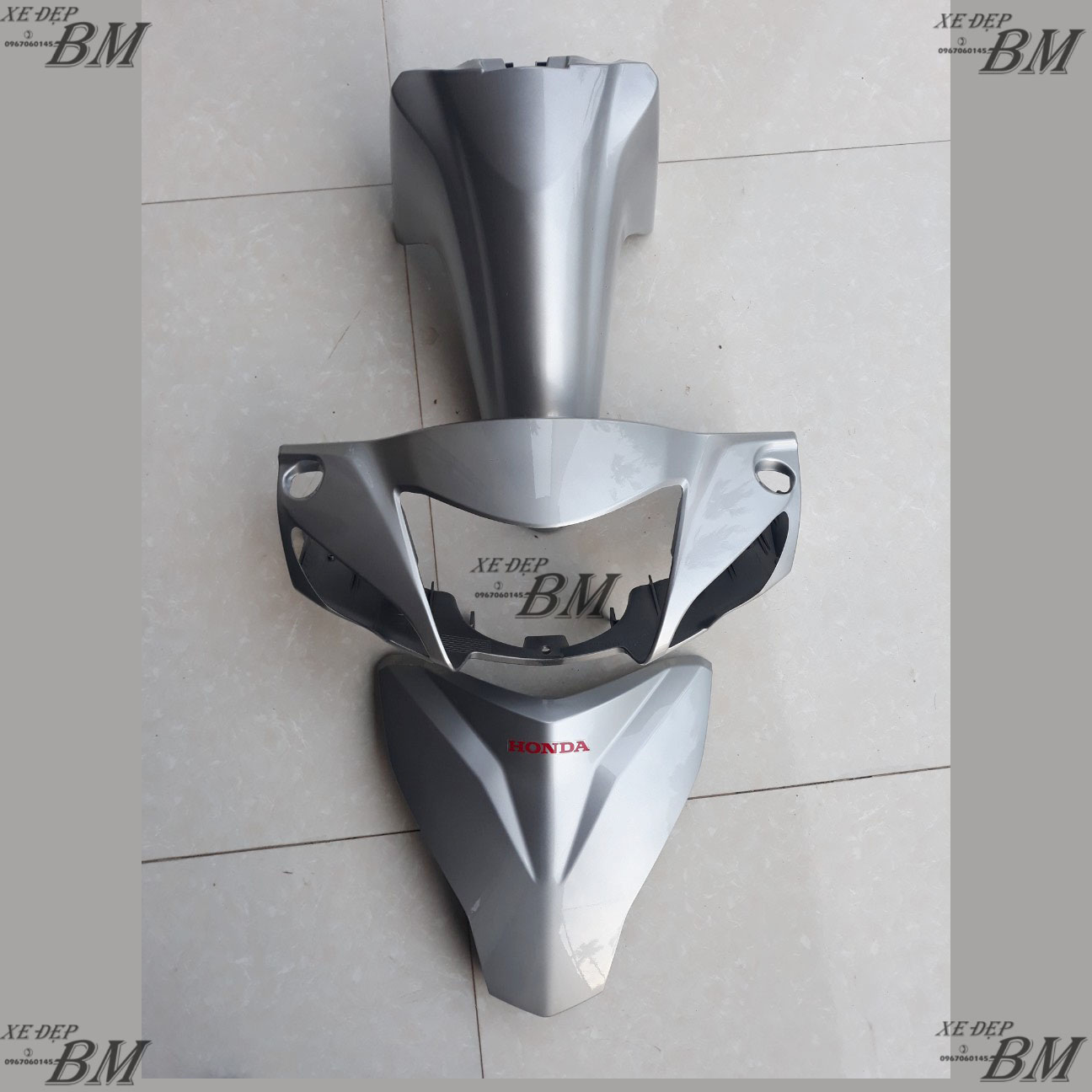 combo 3 chi tiết nhựa màu bạc cho wave 110