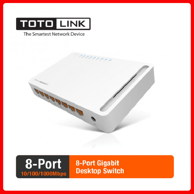 Bộ chia mạng switch totolink s808 8 port chính hãng - bh 24 tháng