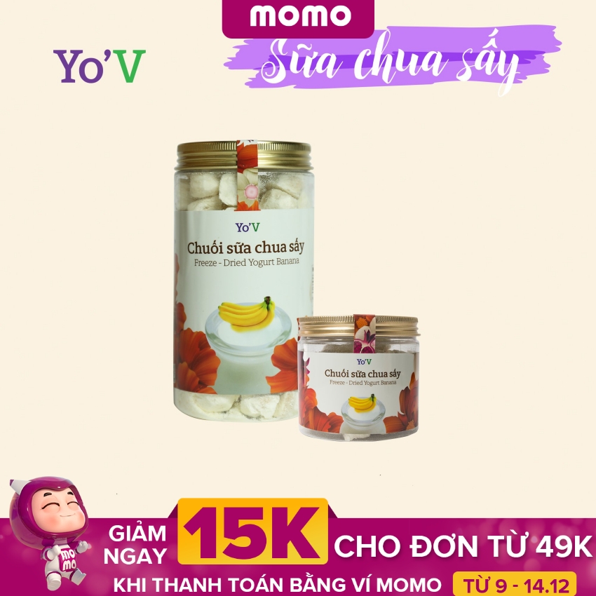 Hũ 60gr Sữa chua chuối sấy khô Yo’V sữa chua khô cho bé Yo’V bánh ăn dặm sữa chua chuối cho bé sữa chua khô viên quà vặt dinh dưỡng cho gia đình bánh sữa chua cho bé tại Siêu Thị Gia Đình Là Số 1