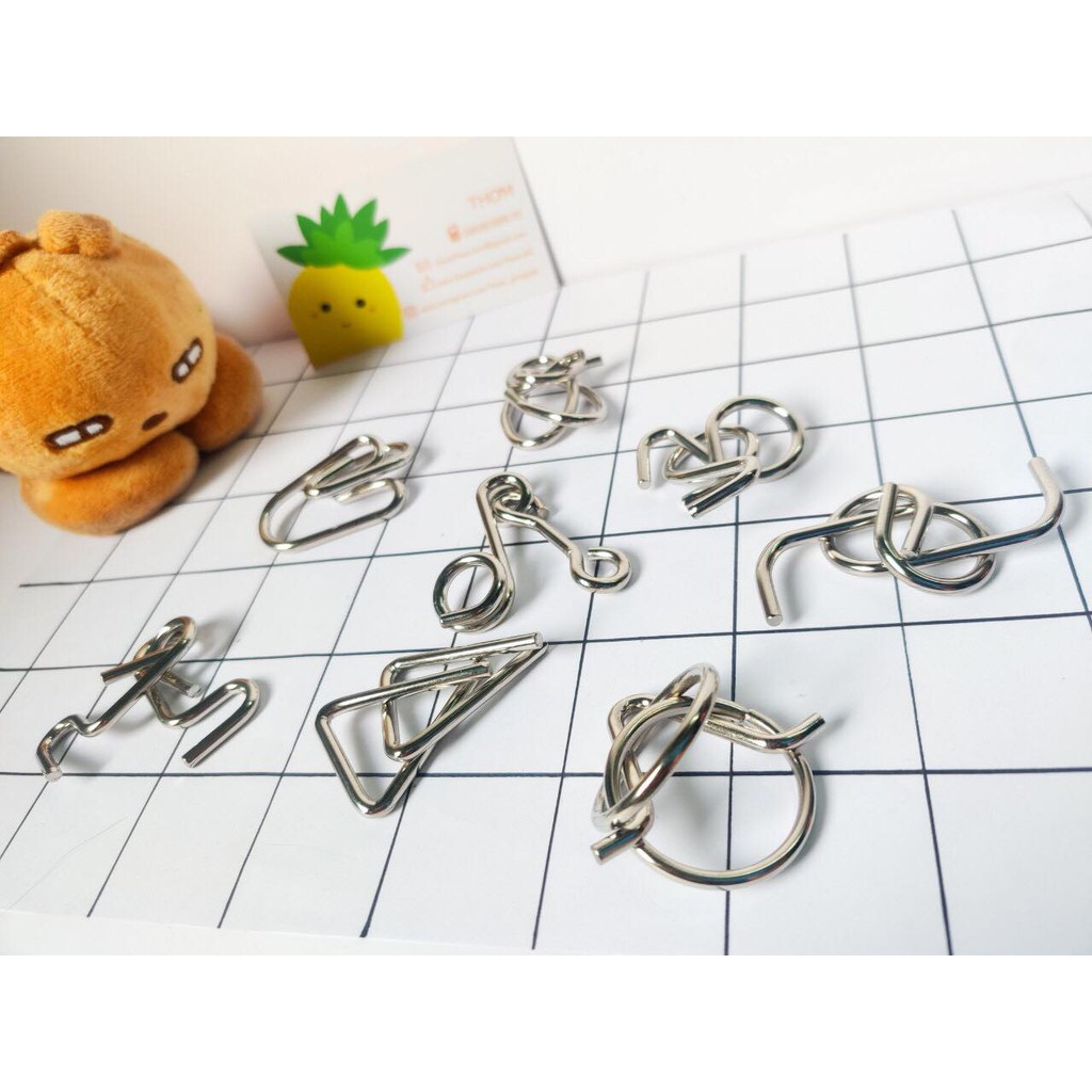 Bộ đồ chơi giải đố bằng thép wire puzzle