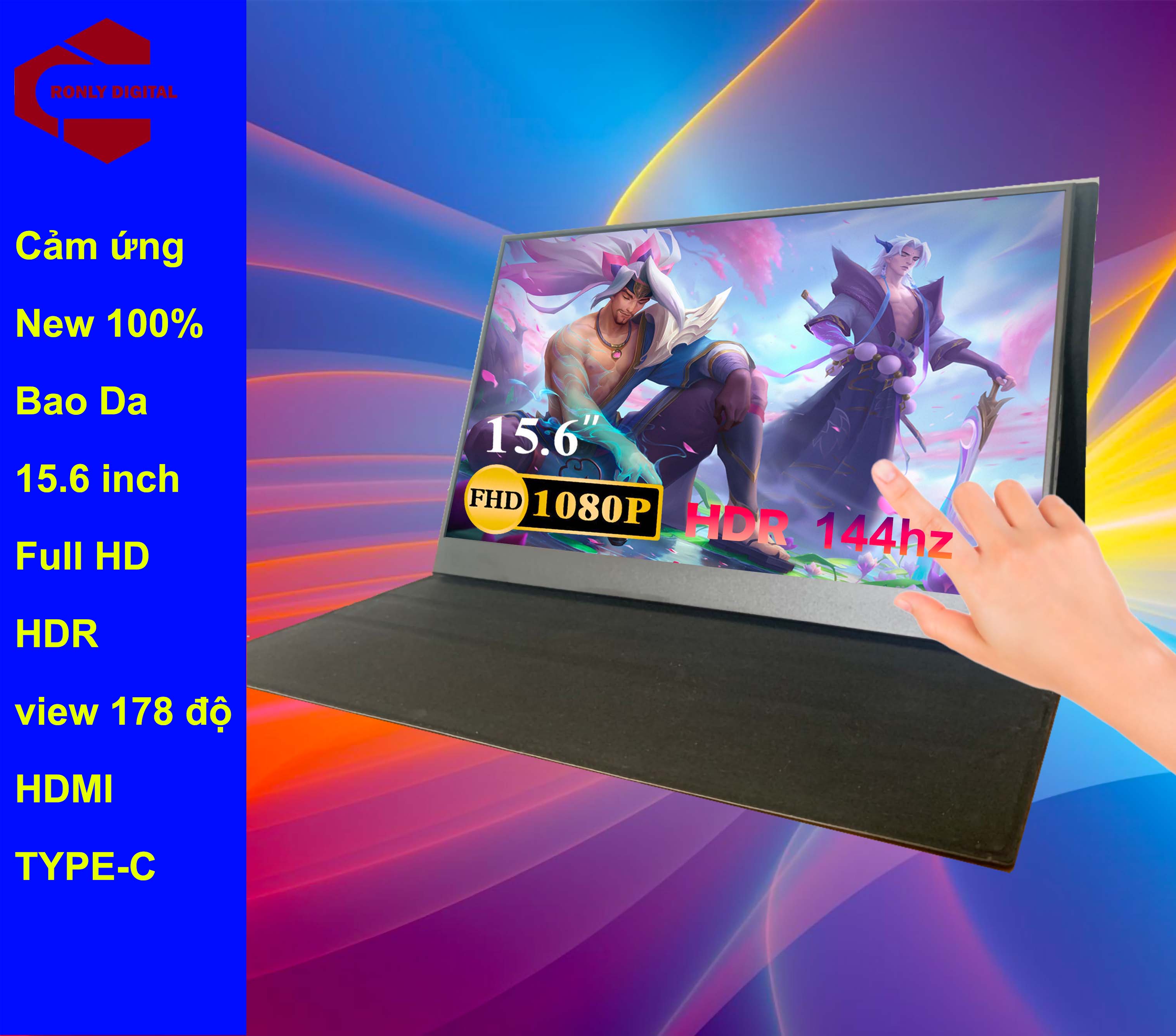 Màn hình di động 13.3, 14, 15.6, inch cảm ứng đa điểm, Full HD đến 2K, tiêu chuẩn châu âu, kết n