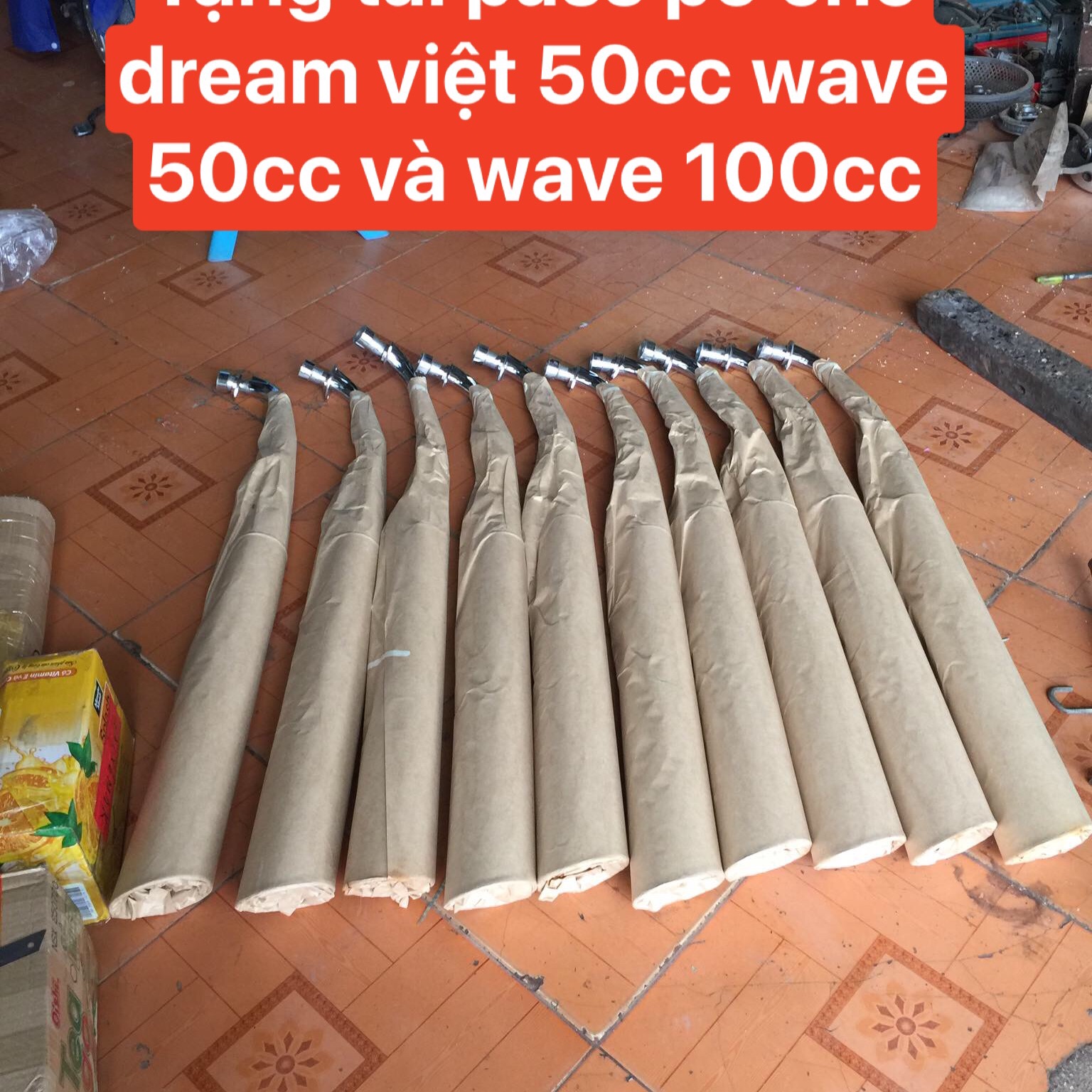 Ống xả xe Dream thái 2543 nổ êm giả zin